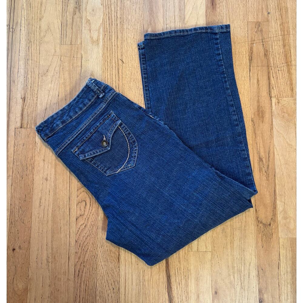 Women’s Nine West Midrise Bootcut Stretch Jeans Cute Pockets, size 16 / 32 Waist